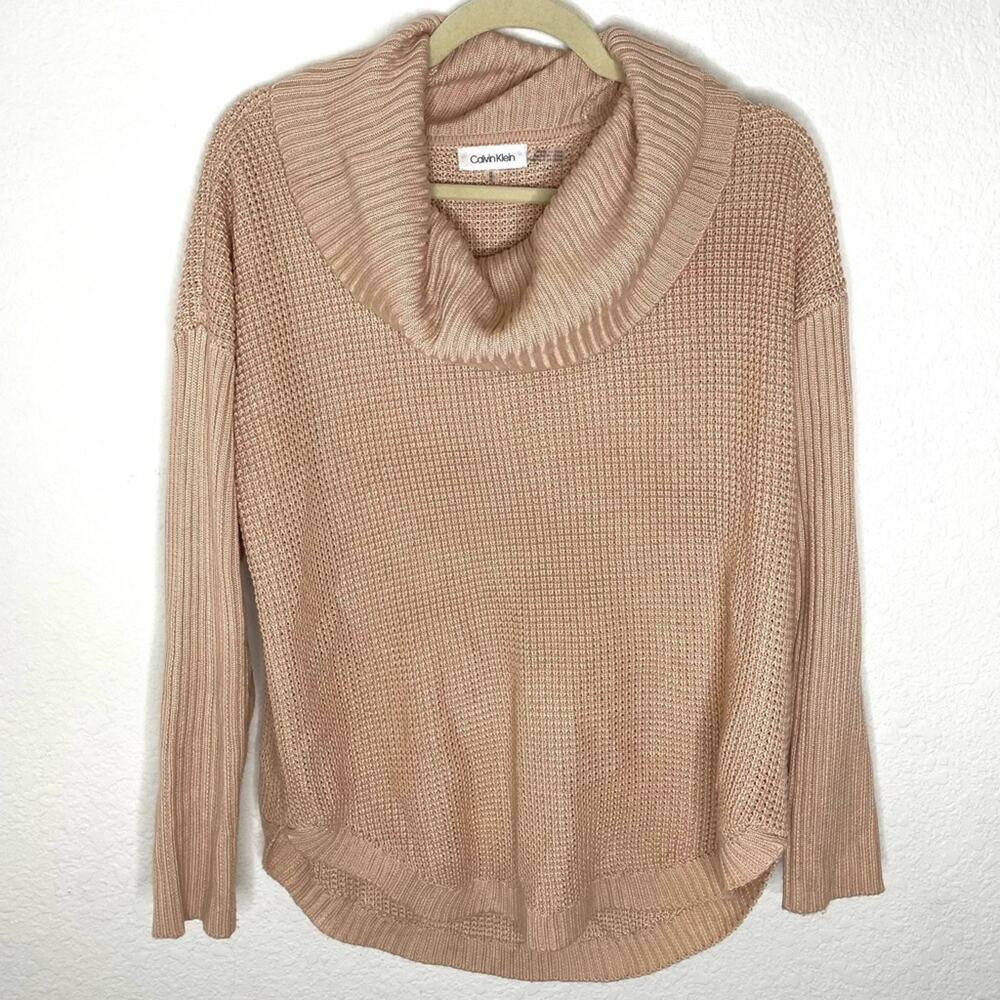 Calvin Klein Blush Pink Chunky Knit Sweater Women’s size Medium